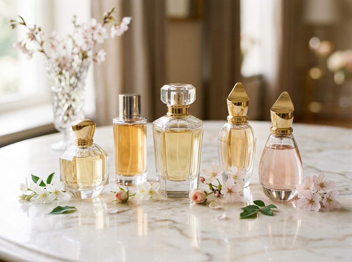 Perfumes elegantes para tienda de belleza